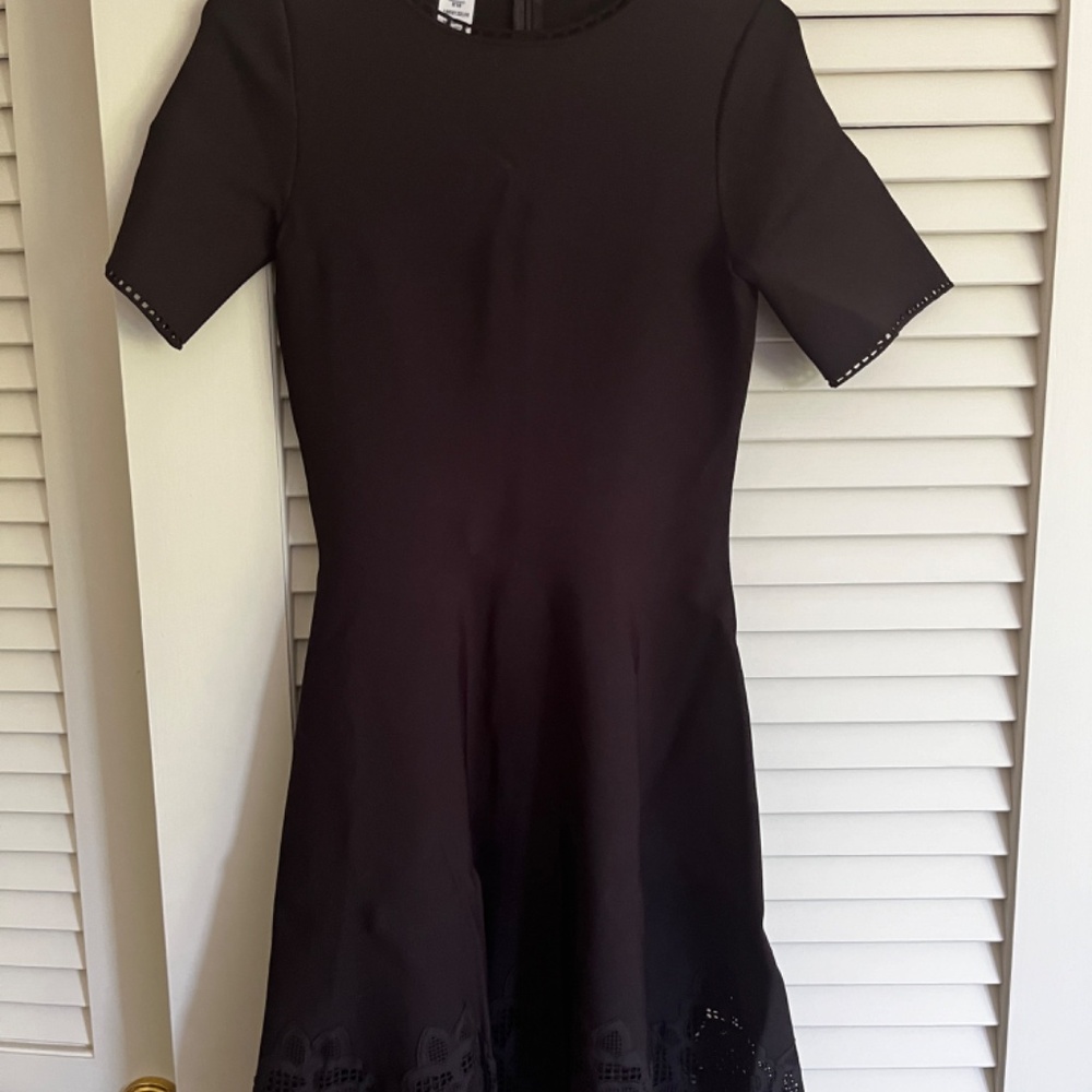Oscar De La Renta, Flower Dress Black, S/P, (R18), 18RN132LIN